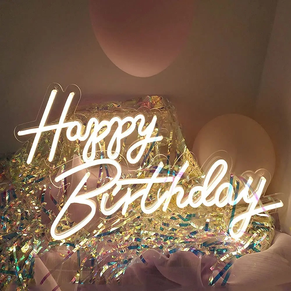 Happy Birthday Neon Sign
