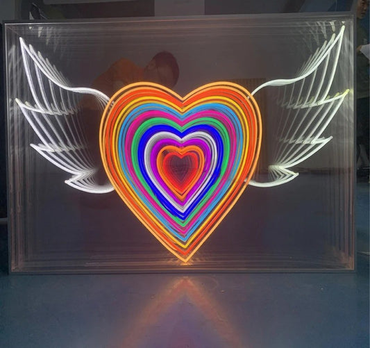 Neon Mirror Infinity Sign